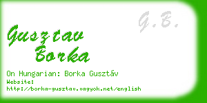 gusztav borka business card
