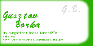 gusztav borka business card